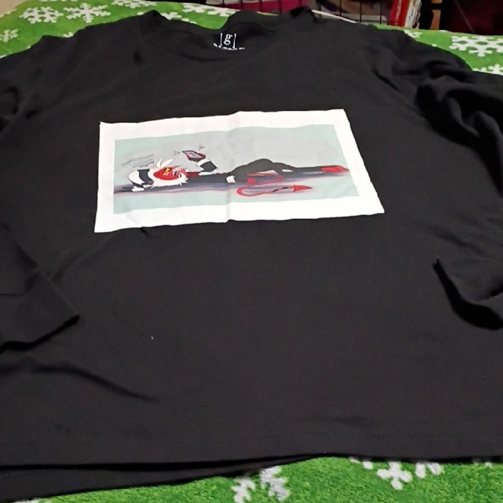 George Black Long Sleeve Shirt with Graphic